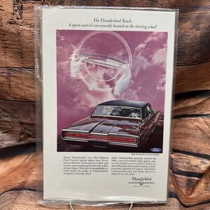1966 Ford Thunderbird Vtg Print Ad Highway Pilot Speed Control Steering Wheel